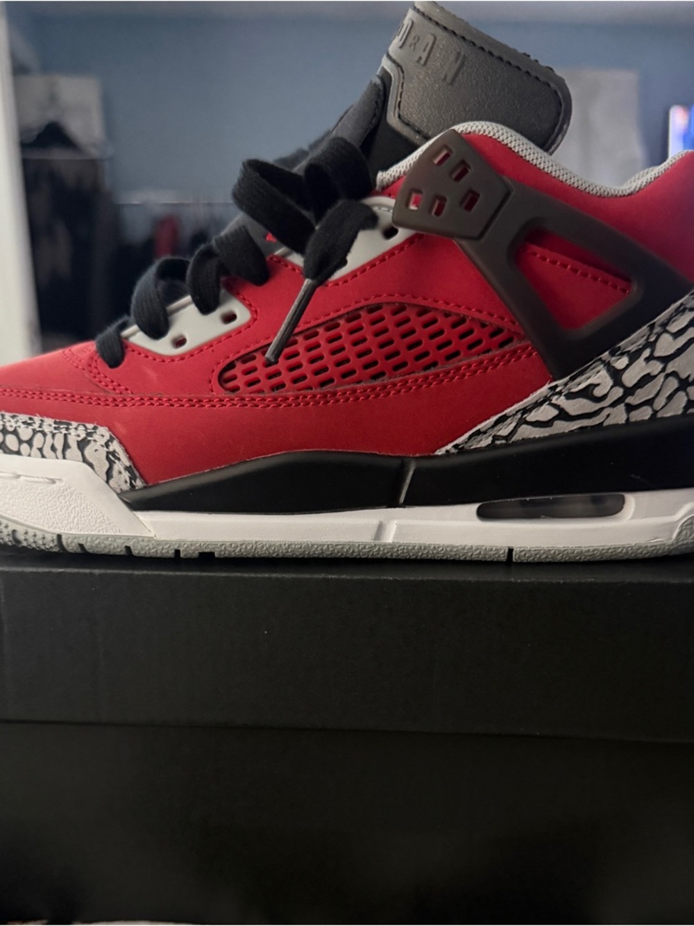 Jordan Spizike Low (GS) Gym Red/Black-Wolf Grey Kids 5.5Y